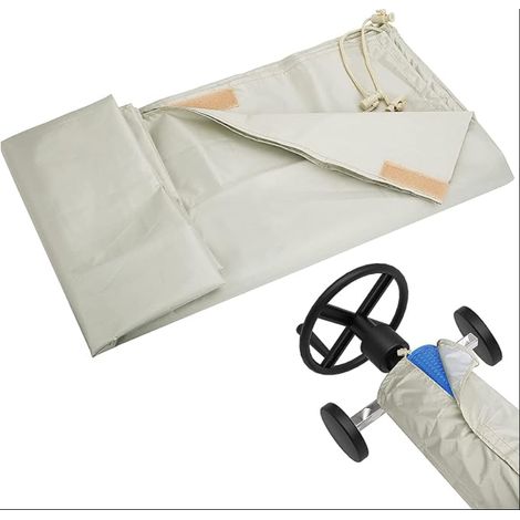 Couverture Protection Piscine Extérieur, Couverture Bâche Solaire, 490X96CM, Cordon Serrage Piscine Extérieur Intérieur, Housse Enrouleur Protection Piscine Extérieur Intérieur (1/5)