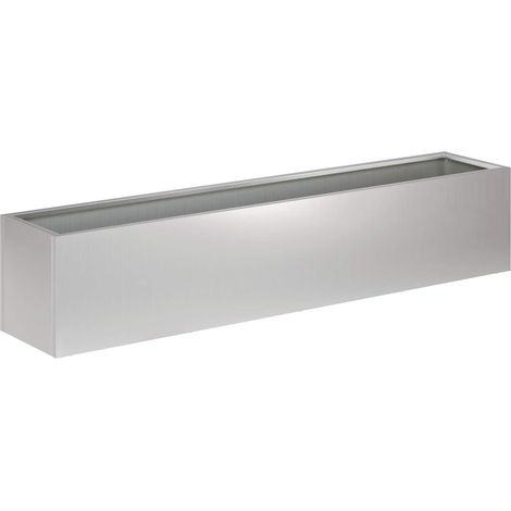 Garten-Pflanzgefäß Silber 80 x 20 x 20 cm Verzinkter Stahl vidaXL