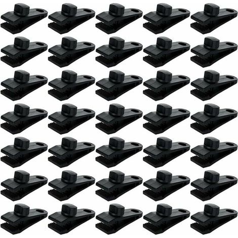 Paquete de 30 clips para lona de tienda de campaña, abrazadera de lona con bloqueo, abrazadera para toldo, lona, cubierta de caravana, cubiertas de piscina (1/4)