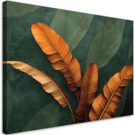 Tableau déco Feuilles tropicales 90x60 (1/5)
