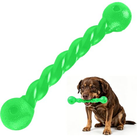 Grand Jouet à mâcher en Caoutchouc pour Chien, bâton interactif Nettoyage Dentaire, Durable résistant aux morsures, pour Chiens Moyens et Grands,Jouets pour Animaux de Compagnie Vert (1/5)