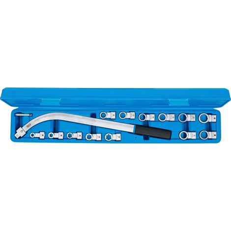 BGS  Llave  tensora  de  rodillo  juego  doce  lados  SW  12  -  19  mm  /  Perfil  E  SW  E10  -  E18  15  pzas.  -  1312 (1/4)