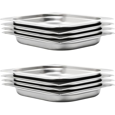 Bandejas Gastronorm 8 unidades GN 1/2 40 mm acero inoxidable vidaXL (1/5)