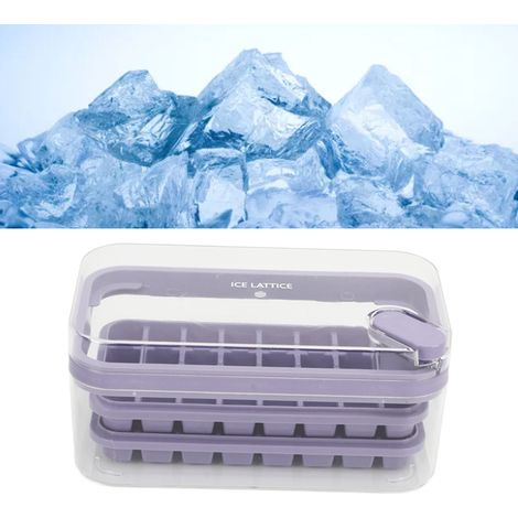 Drücken Sie die Eiswürfelform zusammen, um eine Eiswürfelschale (lila) zu erhalten. (1/5)