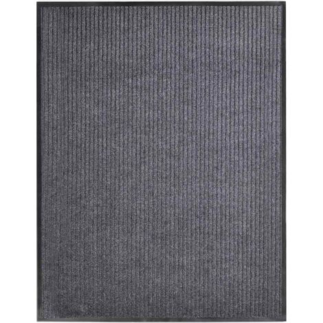 Felpudo gris 117x220 cm PVC vidaXL