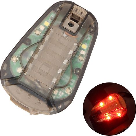 Lumière Stroboscopique pour Casque Résistante à l'Eau Lampe de Casque Lampe de Survie Sécurité Flash pour Extérieur Survie