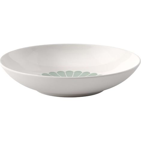 Fleur vert bol à pâtes, résist. lave-vaisselle/micro-ondes, bol pour pâtes, nouilles, bowls et salades, assiette creuse à pâtes, assiette à pâtes, assiette, Porcelaine (1/5)