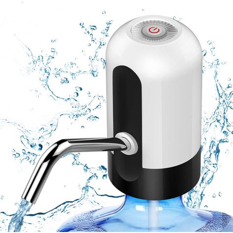 Distributeur d'eau 5 gallons, distributeur de bonbonne d'eau électrique universel, pompe à eau pour bonbonne de 5 gallons avec 2 embouts en silicone (1/5)