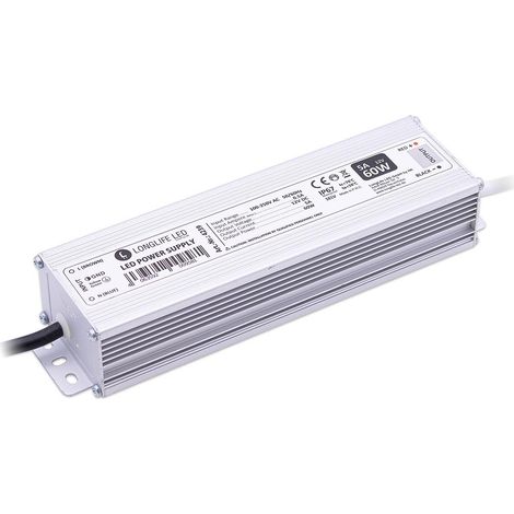 LED Netzteil 60W 12V 5A IP67 LongLife LED JLV-12060KA-S Schaltnetzteil Konstantspannung CV (1/4)