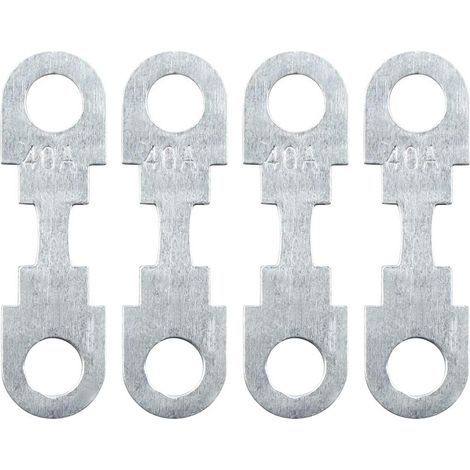 Fusible Plaque 40A 4Pcs Métal Pour Voiture Universel 12V Métal, Universel, Longueur 42Mm, Distance Centre À Centre 29Mm, Diamètre Trou 6.7Mm, Épaisseur 0.3Mm (1/3)