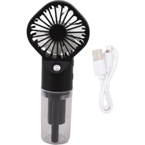 Ventilateur Brumisateur Portable USB Rechargeable avec 4 Vitesses et Pulvérisation d'Eau Noir (1/5)