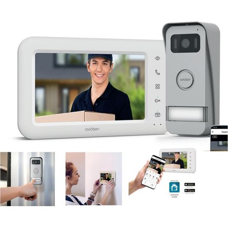 AVIDSEN KIT VIDEOCITOFONO WIFI CHIAMATA AL CELLULARE ELIA MONITOR 7 POLLICI A COLORI 2 FILI offerta (1/10)