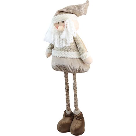 GOLD CHRISTMAS BABBO NATALE CON GAMBE ALLUNGABILI H120 CM USATO COME NUOVO (1/5)