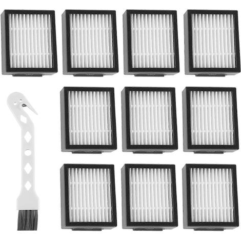 Compatible avec les aspirateurs robots des séries I&E E5, E6, E7, I3, I3+, I4, I6, I6+, I7, I7+, I8 et I8+/Plus - Lot de 10 filtres HEPA de rechange (1/5)