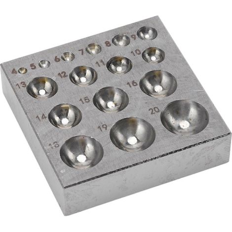Bloc de formage en acier semi-circulaire, outil de formage des métaux, matrice de dôme pour la fabrication de bijoux (1/5)