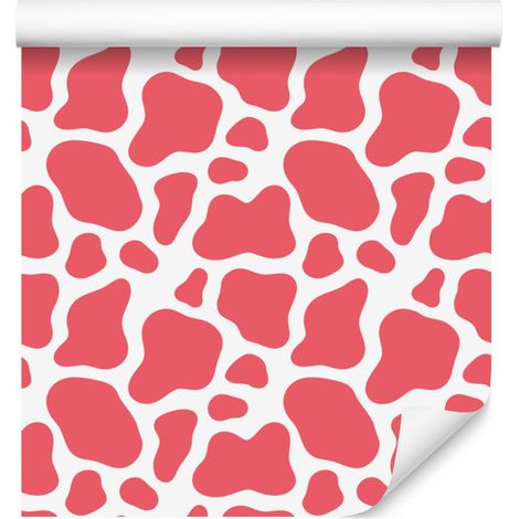 Papier peint à motifs de vaches corail, détail subtil pour salon et chambre 50x1000 cm (1/5)