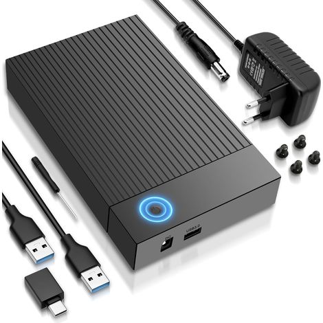 USB 3.0 Dockingstation für 2,5"- und 3,5"-Festplatten/SSDs - Externes 3,5"-Festplattengehäuse mit UASP, HDD-Dockingstation, HDD-Gehäuse für Windows, Mac, Linux (mit 12V/2A-Netzteil) (1/5)