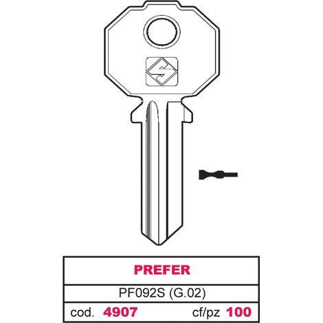 Silca CHIAVE ASC PF092S (G.VAC 0) PREFER 20.00 pz