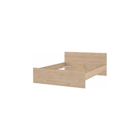 LETTO MATRIMONIALE 160X200CM ROVERE BIANCO