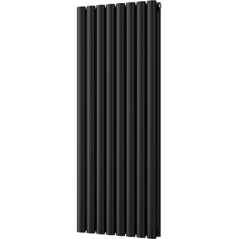 Omeara - Black Designer Radiator H1200mm x W464mm Double Panel - Feet Included (1/4)