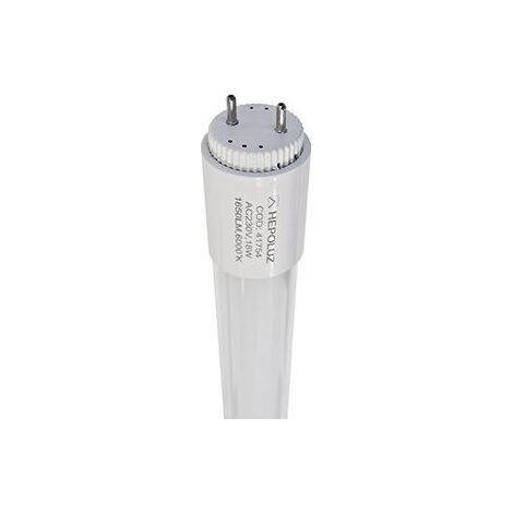 Tubo LED cristal T8 18W 120cm 6000K conex a 1 punta (1/2)