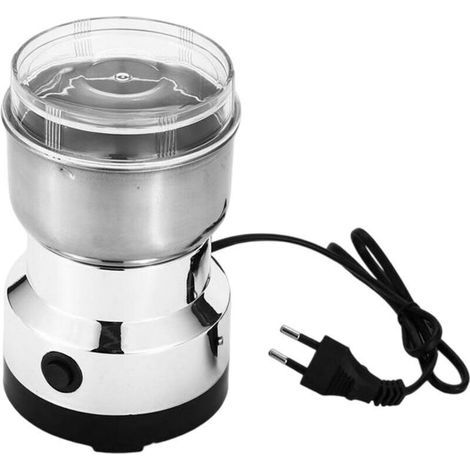 Elektrische Kaffeemühle (220 V) – Mahlt Leinsamen, Nüsse, Pfeffer und Gewürze – Edelstahl – Leistungsstark und leise (1/4)