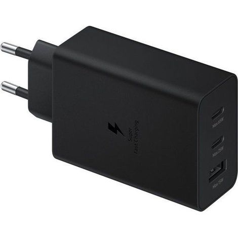 Adaptateur secteur Trio 65W - 2 x USB-C - 1 x USB-A - Noir - sans câble (1/4)