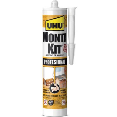 Adhesivo Montaje Profesional 350 Gr Beige Montakit Cartucho Uhu (1/3)