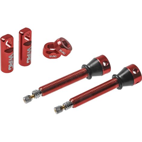 Válvula Wag Tubeles / Ts, roja, Presta, 44 mm, (2 unidades) (1/2)