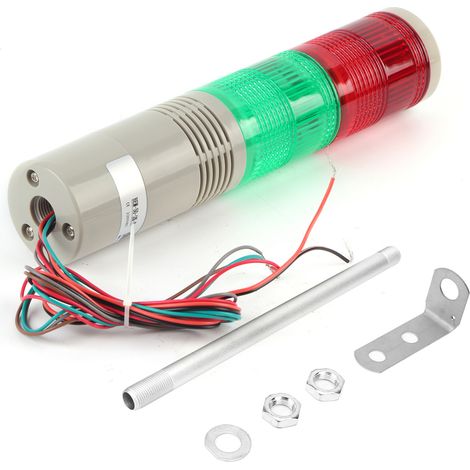 Tour de Signalisation LED Clignotante - Lumière d'Alerte Industrielle, 2 Niveaux, 220V AC (1/5)