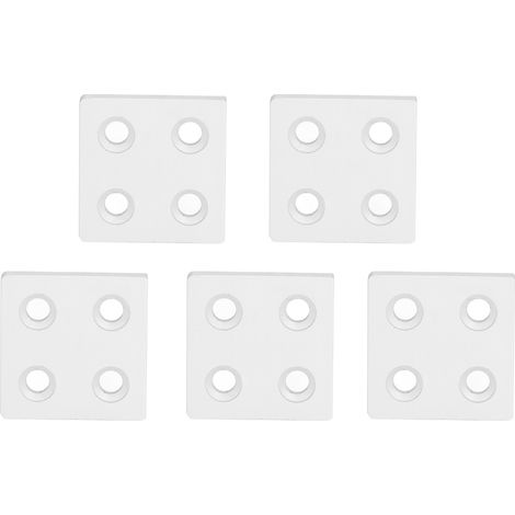5 Pièces Capuchon d'Extrémité Aluminium Profilé 4040 Double Rainures, Plaque de Couverture Alliage Métal Argent, Pièces Linéaires de Mouvement (1/5)