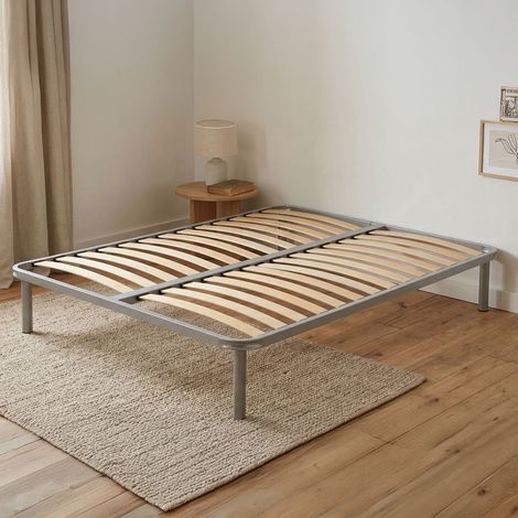 Cadre de Lit en 120 Annaelena, 1 Place ½, Fabriqué en Italie, 190x120 cm, Gris (1/3)