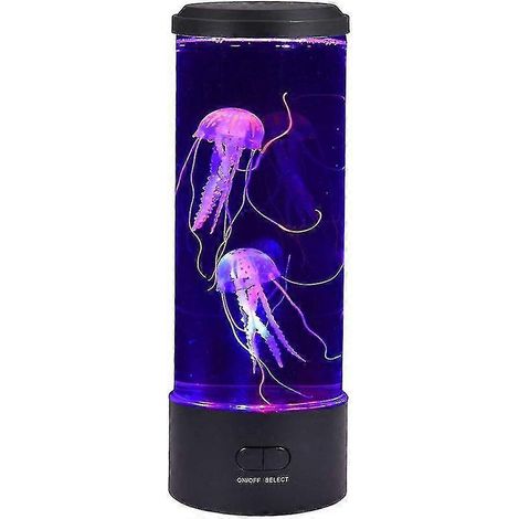 Lampe à lave LED en forme de méduse multicolore, veilleuse rechargeable par USB, lampe d'ambiance ronde de bureau, objet de décoration pour hommes et femmes, décoration pour la maison, le bureau ou la (1/5)