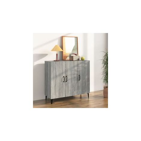 Buffet sonoma gris 90x34x80 bois d'ingénierie (1/5)
