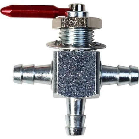 robinet essence carburant 3 voies métal anodisé 3 positions tondeuse tracteur compatible avec Exmark 1-633347 Hustler 745059 Scag 482212 Lawn Boy E633347 (1/4)
