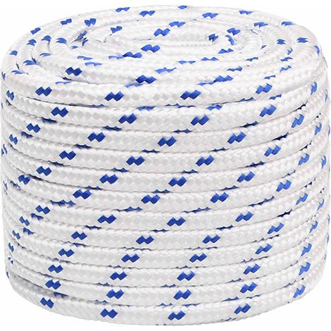 Cuerda multiusos 20 mm 25 m Blanco y Azul PP 2400 kg Carga máx. vidaXL (1/5)