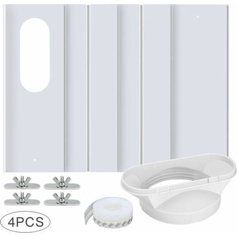 Kit de fenêtre pour climatiseur portable – Panneau en PVC renforcé – Réglable de 43 à 140 cm – Joint d'étanchéité inclus (1/4)