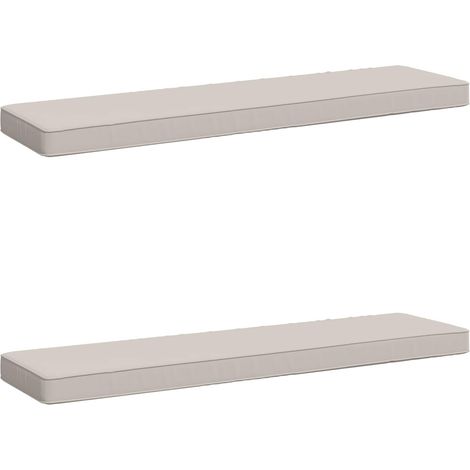 Coussins de banc 2 pièces VUGHT 2 pcs 100 % polyester Blanc vidaXL