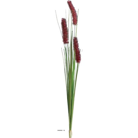Graminée Chatons artificiels Bordeaux avec isolepsis H 85 cm (1/3)