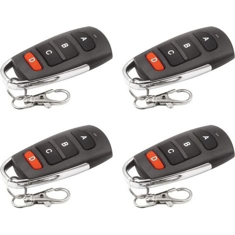 4PCS Clonage télécommande porte-clés,Porte de garage de remplacement universel portail électrique,Télécommandes originales pour véhicules Verrouillage central, Portes de garage
