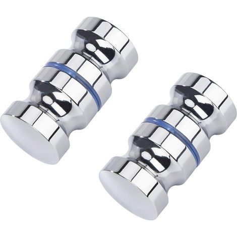 BRAVIX Lot de 2 poignées de porte de douche - 30 mm Convient pour salle de bain, cuisine et bureau (1/5)
