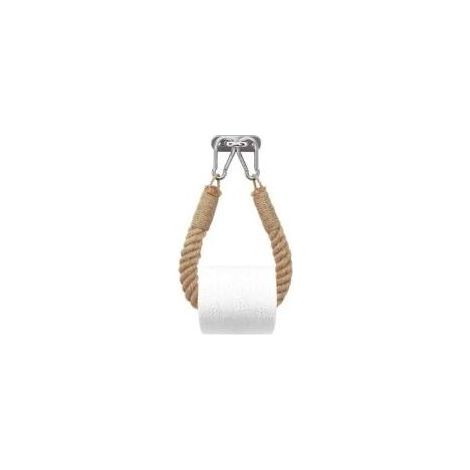 Porte-papier toilette en corde de chanvre, porte-serviettes pour salle de bain et cuisine, porte-rouleau toilette, jaune Crezuo (1/4)