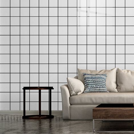 10pcs Peel and Stick PVC Lattice Wall Tile Sticker (1/5)
