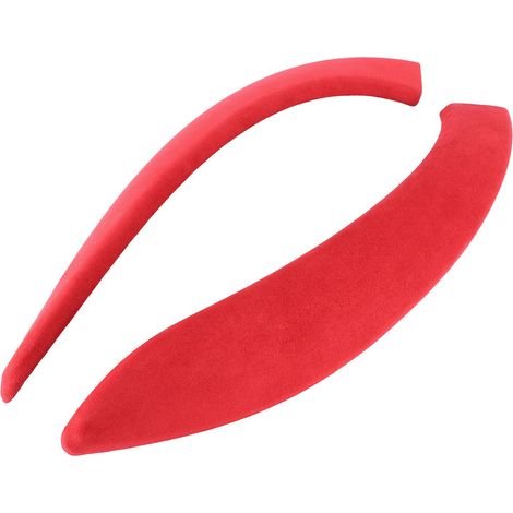 Coussin de Panneau de Porte Suédine Garniture de Poignée Intérieure Compatible BMW Série 3 F30 F31 GT F34 2013-2019 Rouge Vif (1/5)