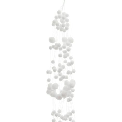 Kaemingk Schneeballgirlande weiß 78 cm Deko Weihnachten