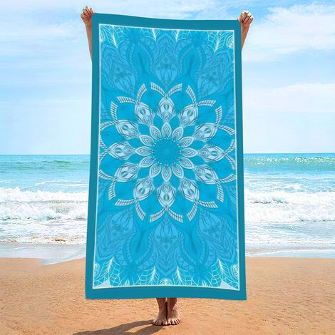 Strandtuch, ultrafeines, saugfähiges Strandtuch aus Fasern, bedrucktes Handtuch, Strandmatte