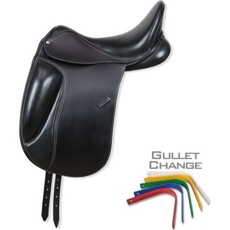 17", Schwarz: LIZ GULLET CHANGE Dressursattel mit austauschbarem Stirnband (1/5)