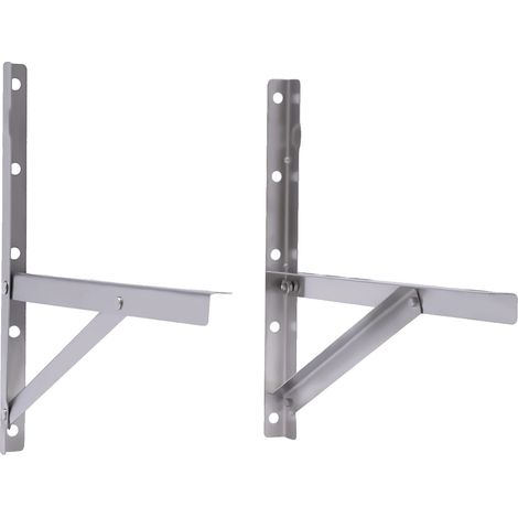 Support de climatiseur, acier inoxydable durable, supporte 440 lbs, Argent, 12 pouces (1/5)
