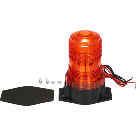 Feu de signalisation d'urgence à 30 LED ambre/jaune 18 W, clignotant, stroboscopique, pour chariots élévateurs, tracteurs, voiturettes de golf, UTV, voitures, bus, 9-30 V (1/5)