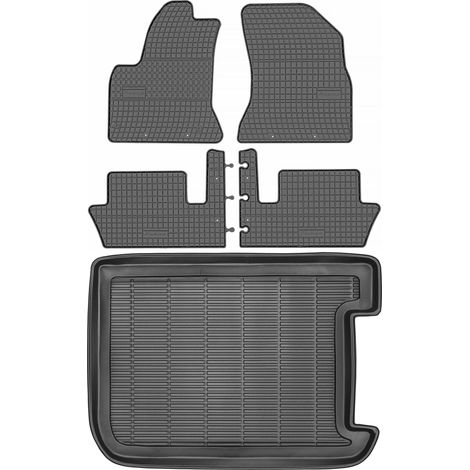 Juego de alfombrillas de goma para Citroën C4 Picasso Minivan (2006-2013) + alfombrilla para el maletero. (1/5)